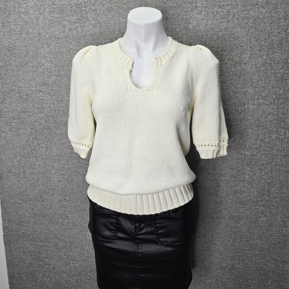 MICHAEL STARS ROSANNA PUFF SLEEVE SWEATER, SIZE S *